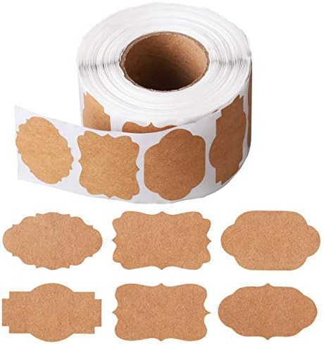 Amazon.com : 800 Pieces Kraft Stickers Labels Natural Brown Labels Christmas Gift Tags Labels Sti... | Amazon (US)