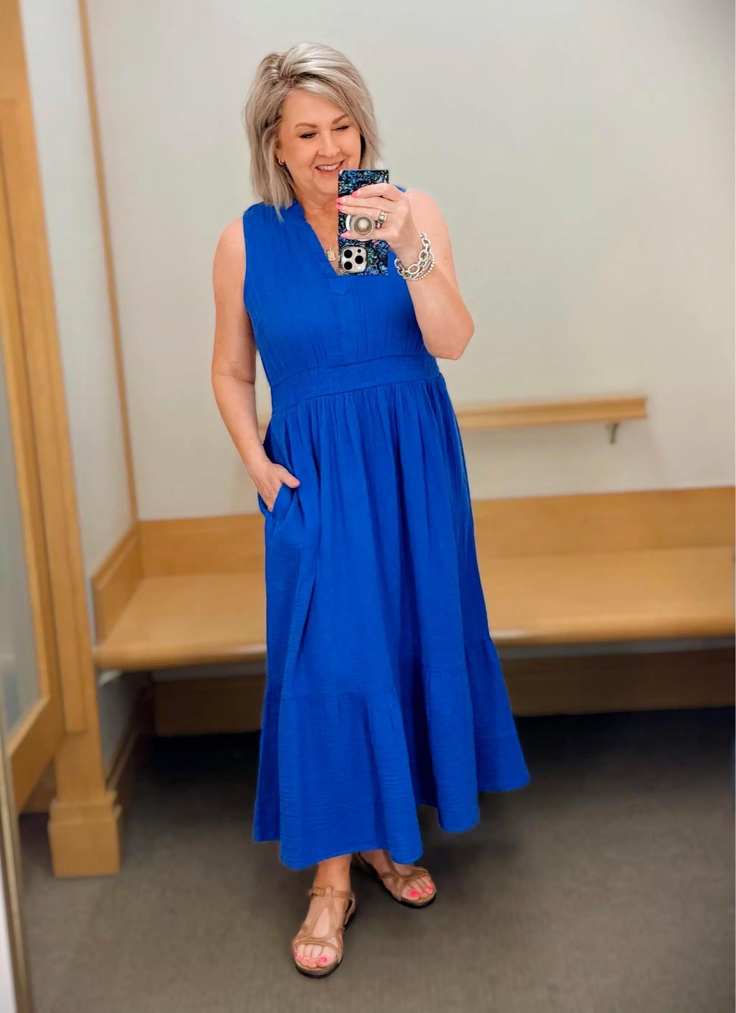 This gorgeous, blue maxi dress is perfect for Summer vacation! This would also be great for a Summer wedding or family photos. I’m wearing a size medium.

#LTKWedding #LTKootd #LTKSeasonal