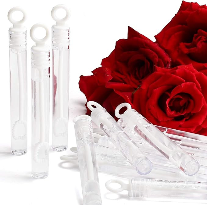 112 Pack Mini Wedding Bubble Wand (White Circle Style), Ideal Party Favors For Anniversaries, Cel... | Amazon (US)