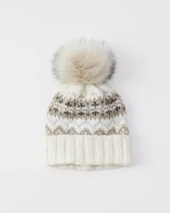 Pom-Pom Turn-Up Beanie | Abercrombie & Fitch US & UK