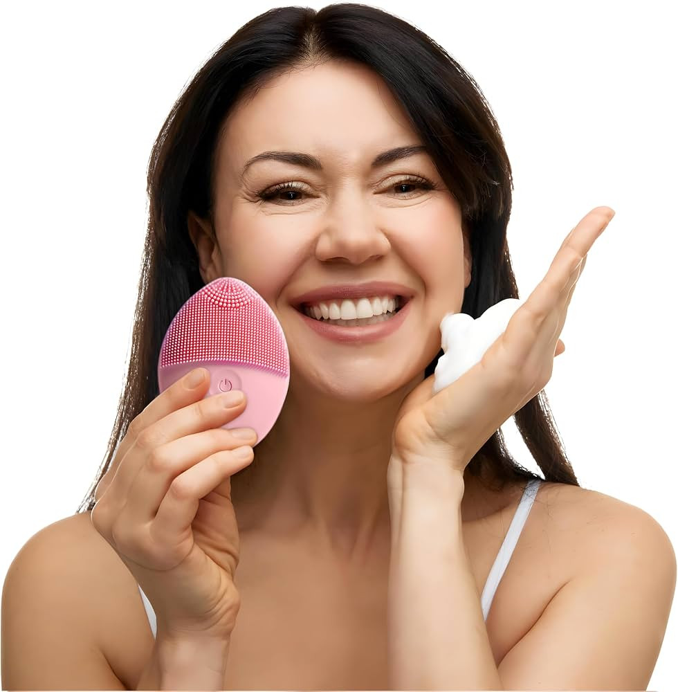 Face Scrubber, Silicone Facial Cleansing Brush, Waterproof Rechargeable Electric Cleanser Brush f... | Amazon (US)