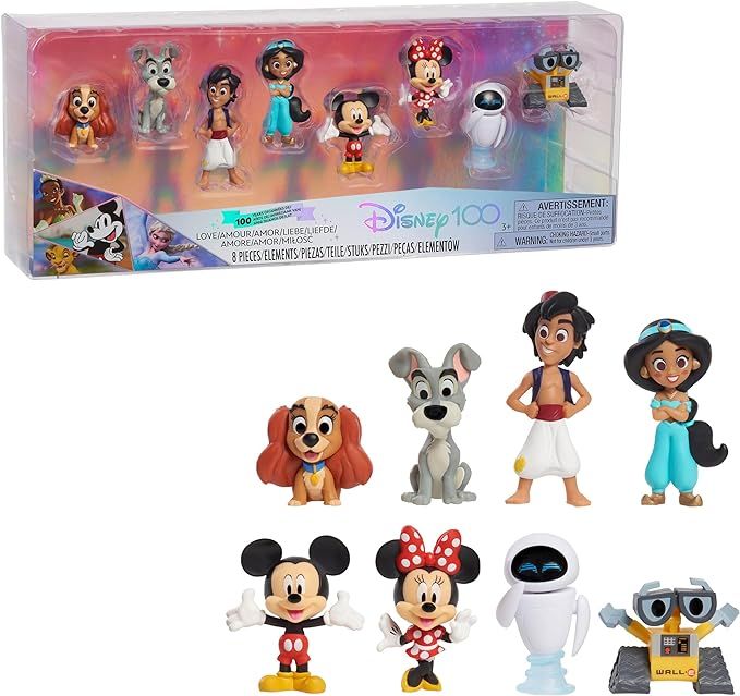 Disney100 Years of Love Celebration Collection Limited Edition 8-Piece Figure Pack, Officially Li... | Amazon (US)