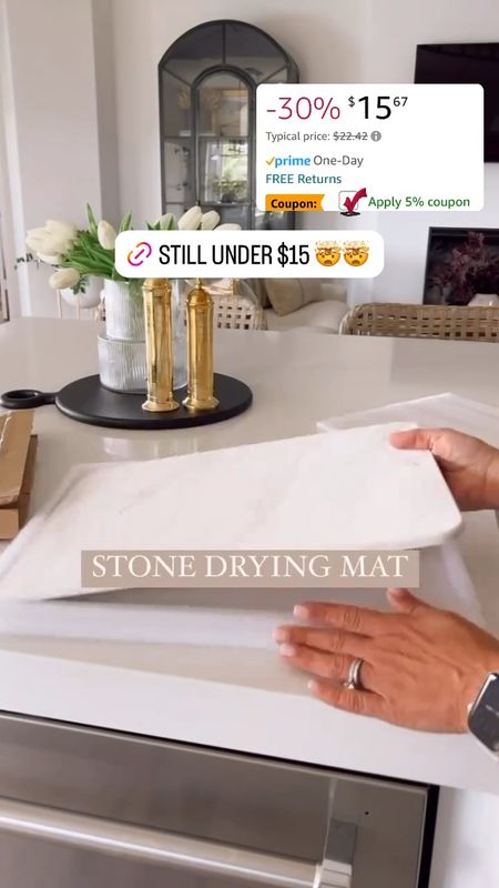 Amazon Stone Drying Mat under $15 🏃🏻‍♀️🤯
Kitchen find

#LTKSaleAlert #LTKFindsUnder50 #LTKHome