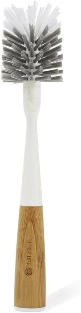 Full Circle Clean Reach Bottle Brush with Replaceable Bristle Brush Head, Bamboo Handle, White | Amazon (US)