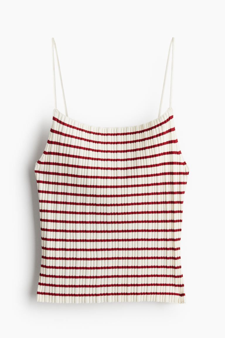 Rib-knit strappy top | H&M (UK, MY, IN, SG, PH, TW, HK)