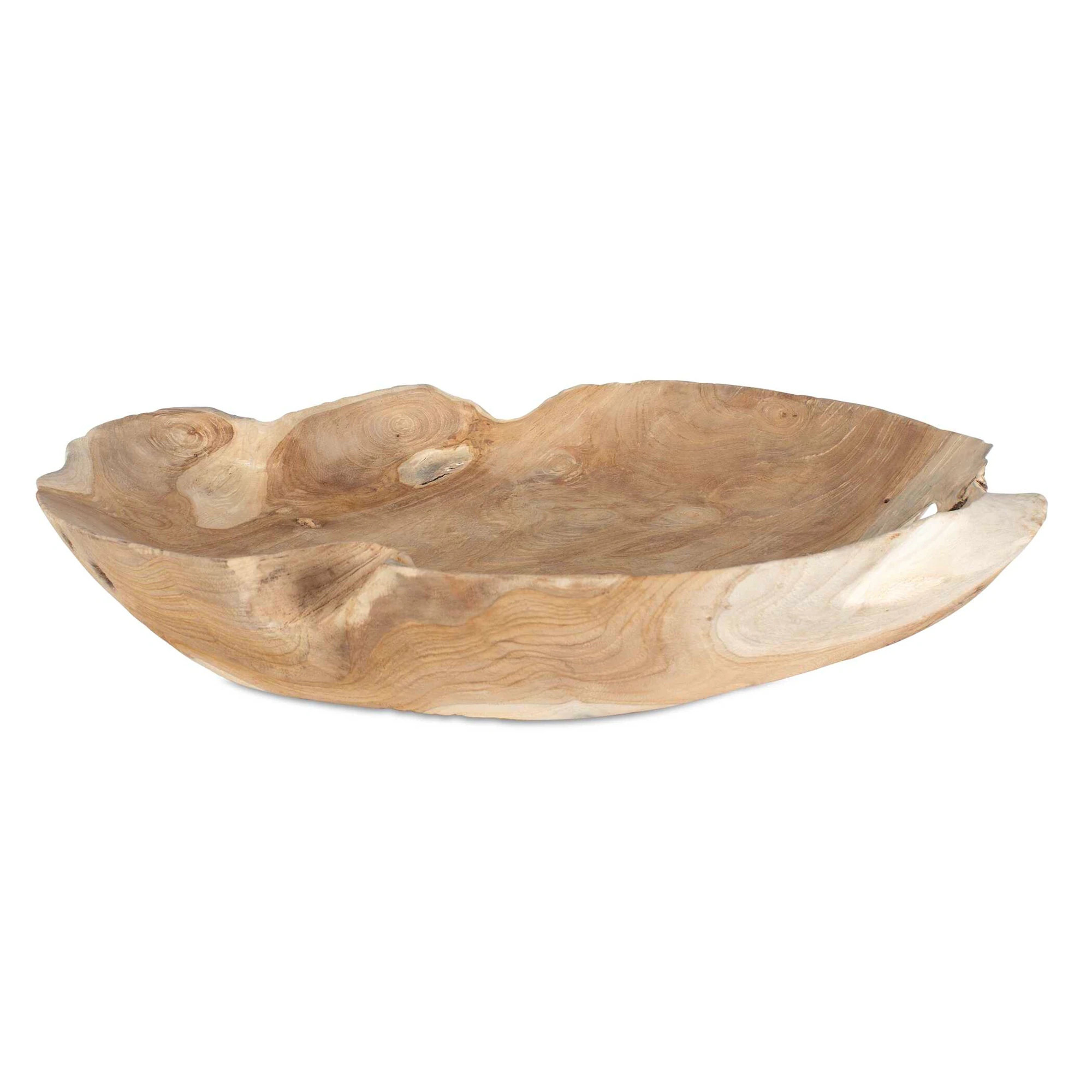 Uttermost 17137 Organic Embrace 20" Wide Teak Wood Decorative Bowl - Overstock - 43808355 | Overstock