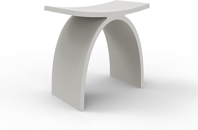Bathroom Stool for Inside Showers - Stone Resin Bathroom Stool with 400 lb Capacity, Waterproof B... | Amazon (US)