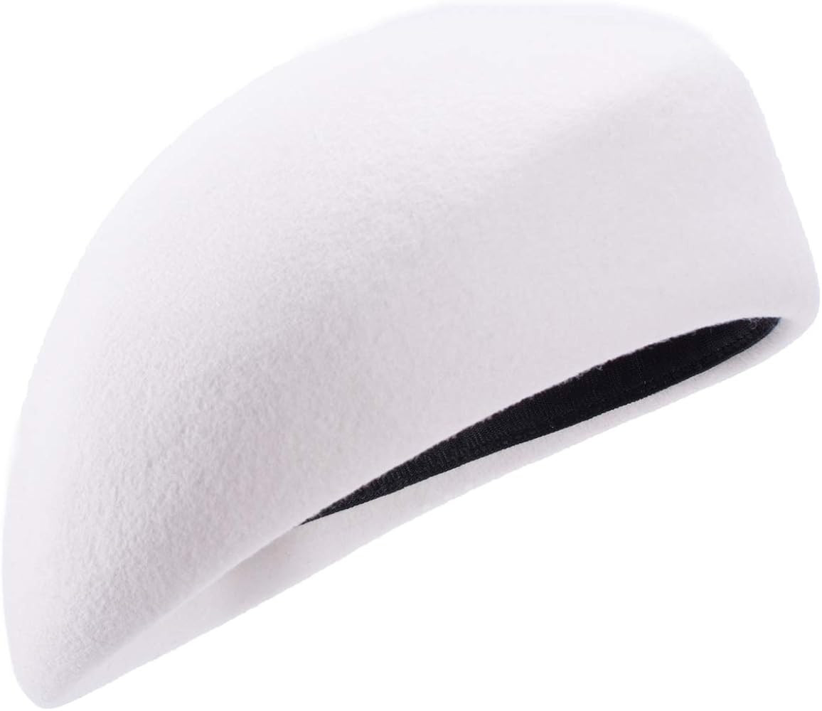 Lawliet Women Unisex 100% Wool Felt Beret Hats Pillbox Fascinator Saucer Tilt Cap A468 | Amazon (US)
