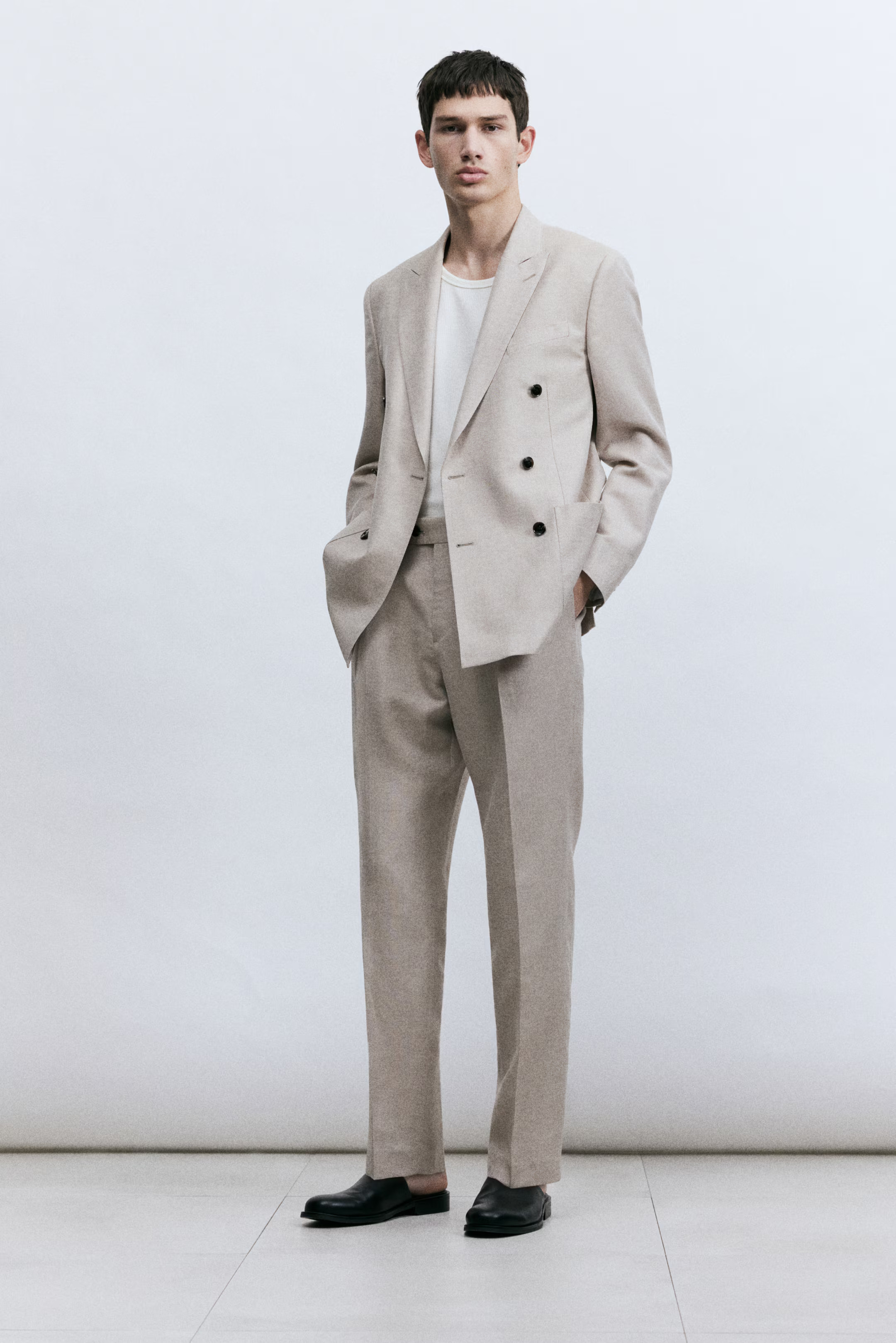 Regular Fit Wool-blend double-breasted jacket | H&M (UK, MY, IN, SG, PH, TW, HK)