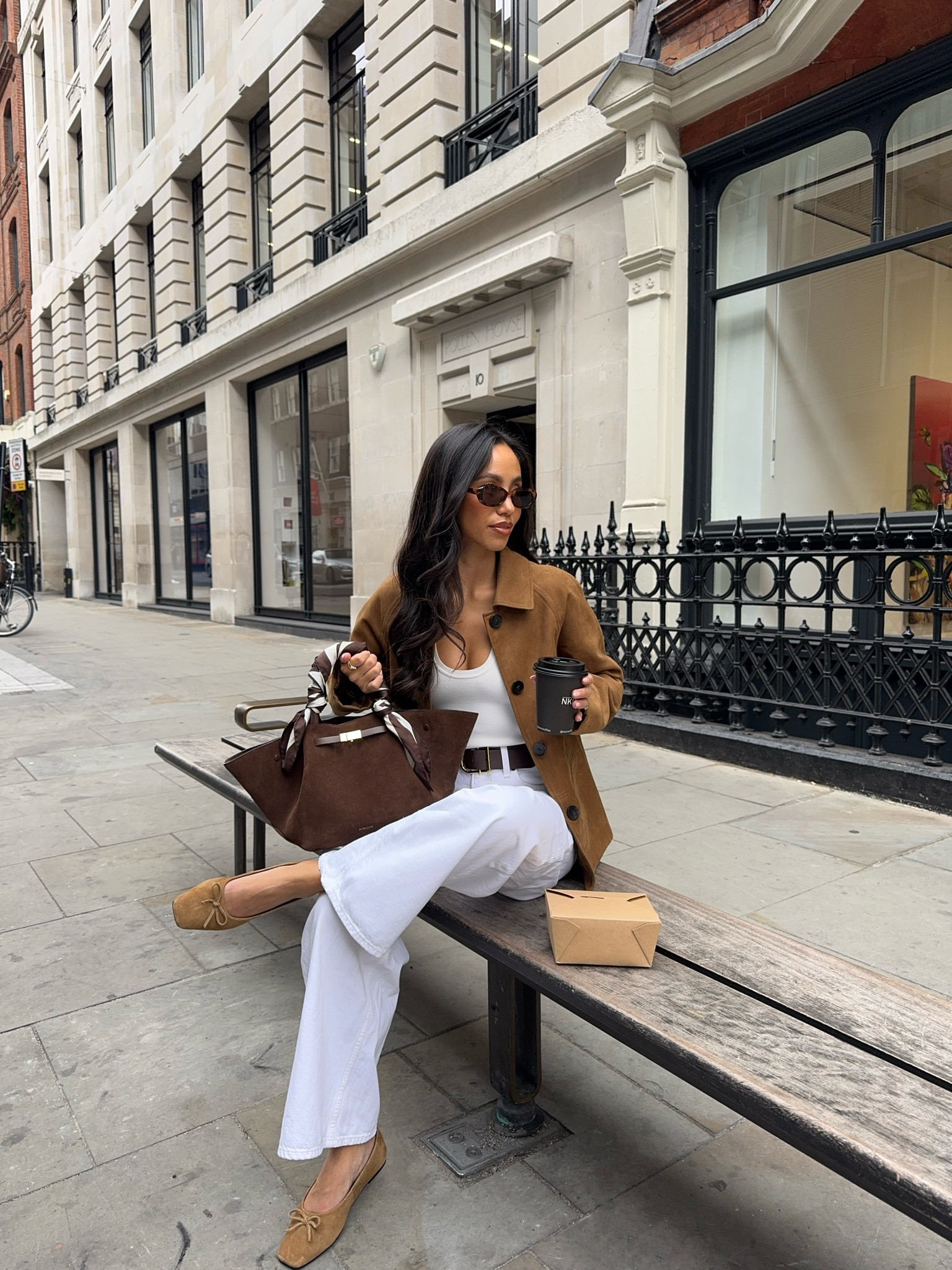 Your most loved autumn outfits 🍂 suede jacket with an all white look and brown suede accessories. Autumn city work outfit inspo

#LTKautumn #LTKFashionMonth #LTKjeans