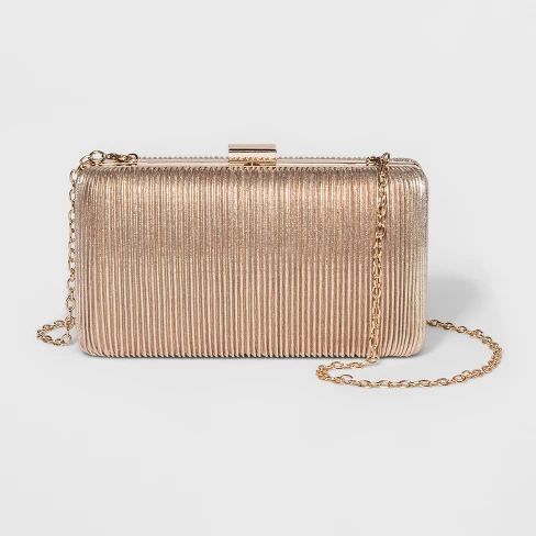 Estee & Lilly Corded Shimmer Minaudiere Clutch | Target