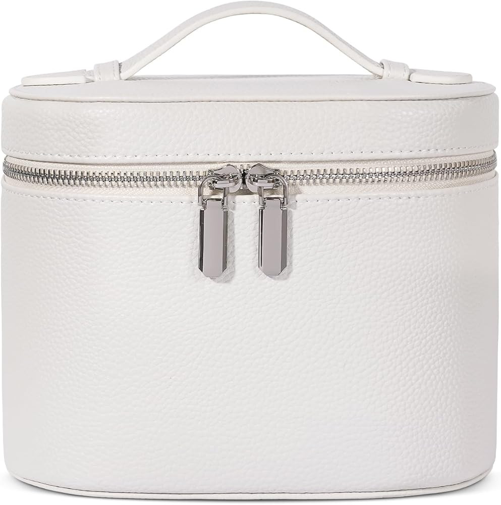 Makeup Bag, Travel Make up Case with Compartments and Handle, Portable Cosmetic Organizer Bags,To... | Amazon (US)