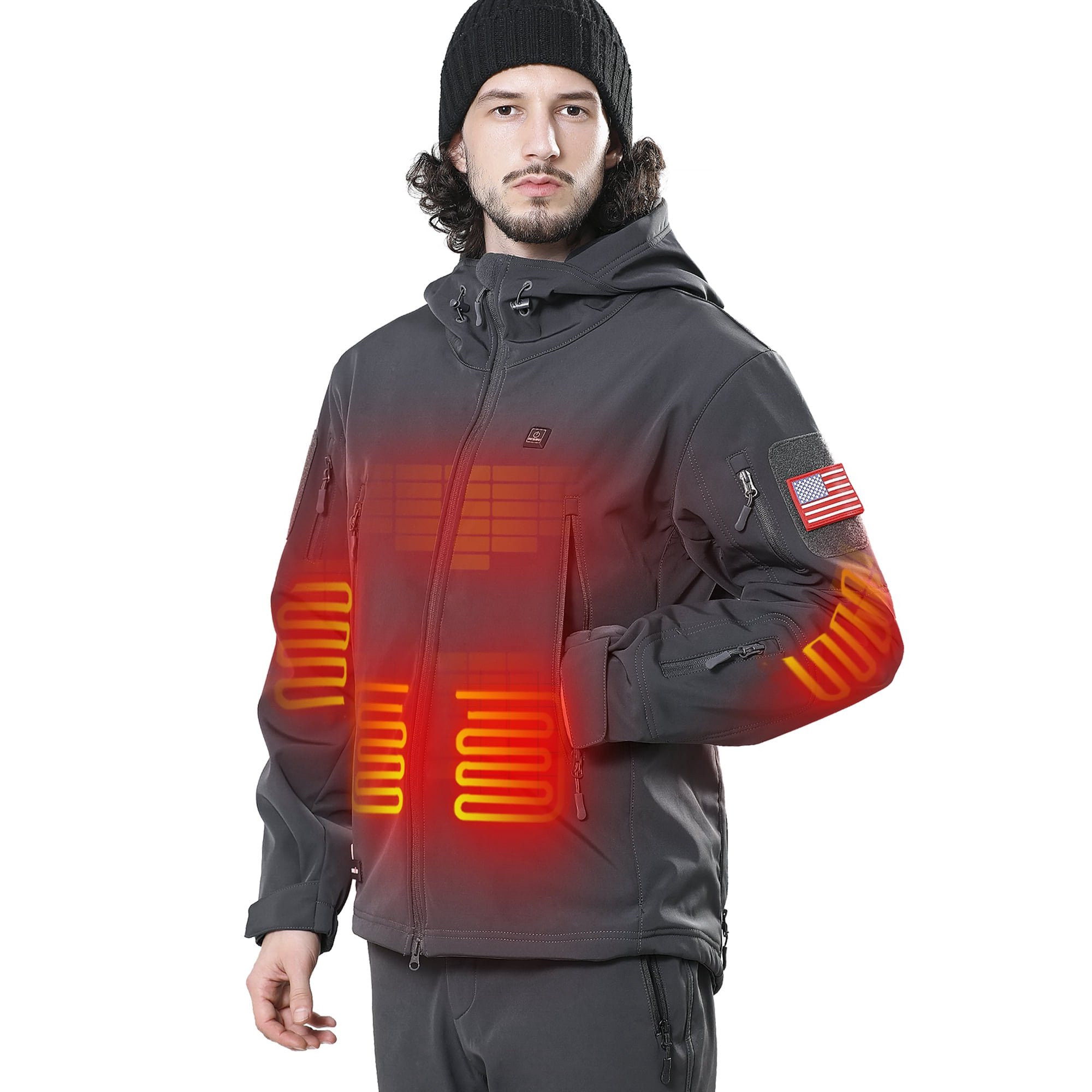 DEWBU Heated Jacket with 12V Battery Pack Winter Outdoor Soft Shell Electric Heating Coat, Men's ... | Walmart (US)