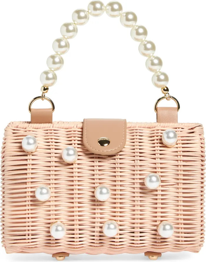 Willow Imitation Pearl Rattan Bag | Nordstrom