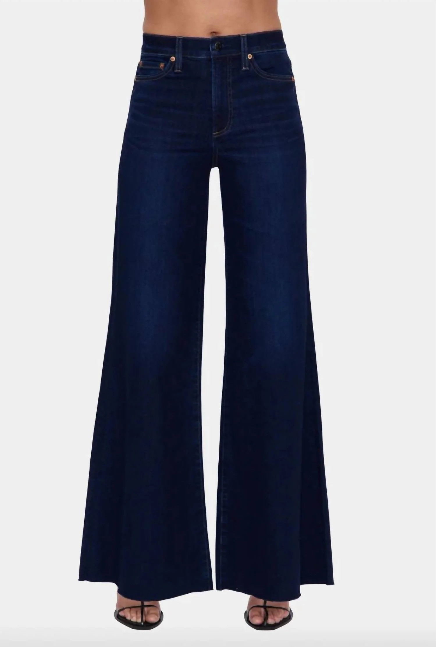 Izzy Mid Rise Wide Leg Jeans In Tristesse | Shop Simon