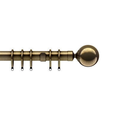 Speedy Antique Brass Nikola Ball 28mm Pole Set | George at ASDA