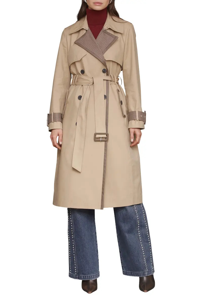 Avec Les Filles Pattern Block Trench Coat | Nordstrom | Nordstrom