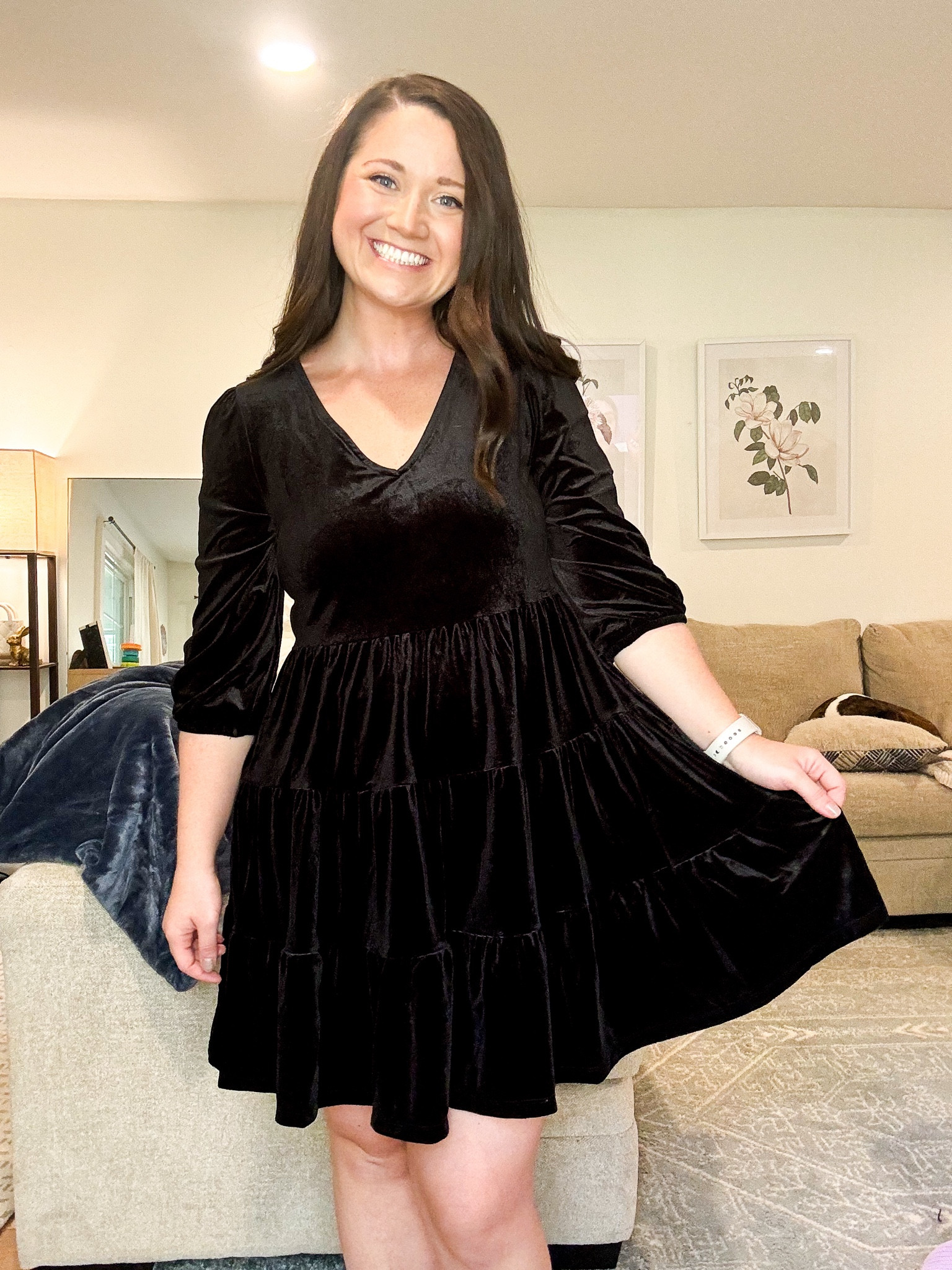 Velvet dress. Holiday dress. Christmas dress. Holiday outfit. Holiday party dress 