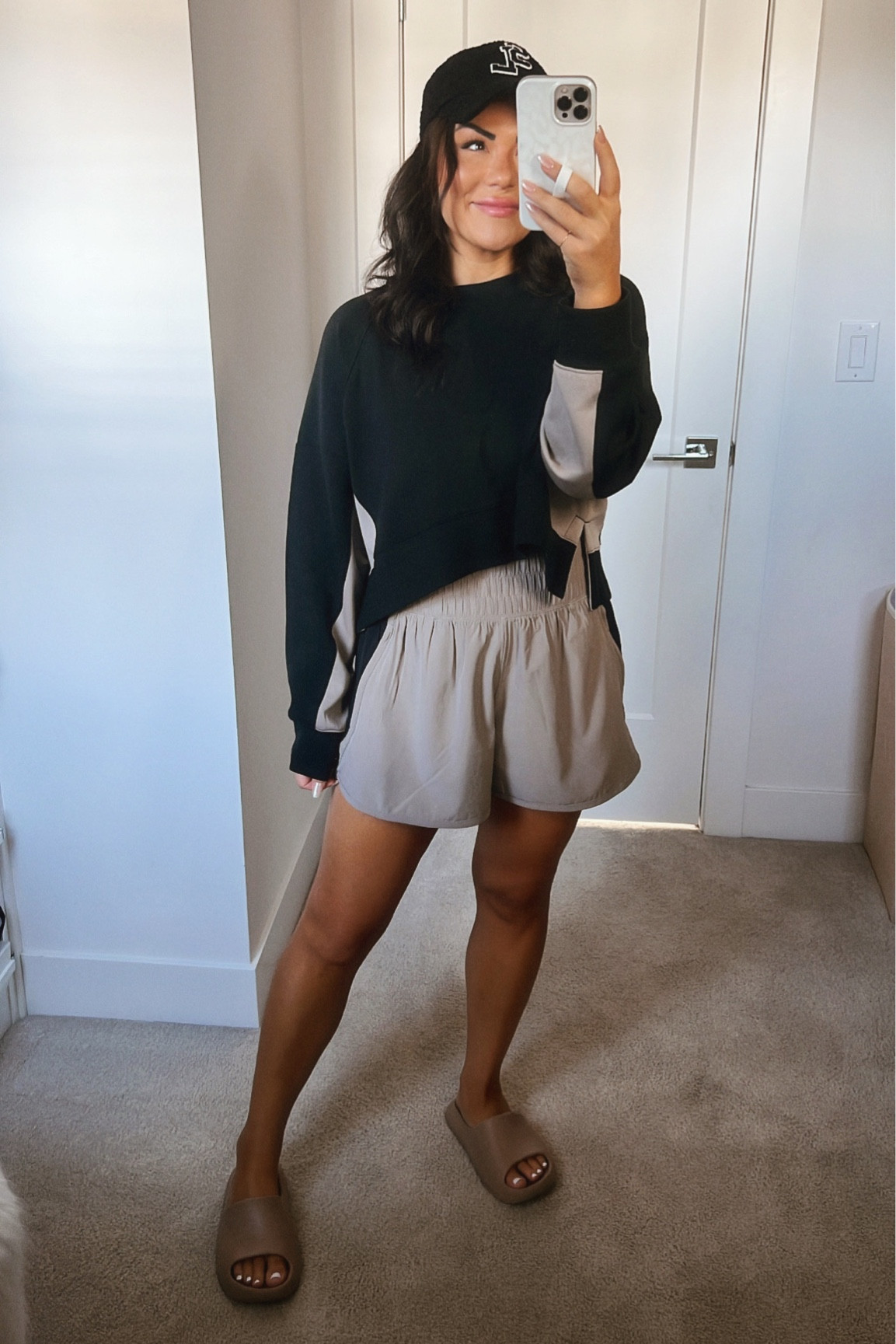 Athleisure ootd / work from home outfit / cloud slides / YSL hat / sporty ootd / Abercrombie finds / fall ootd 

#LTKfit #LTKstyletip #LTKSeasonal