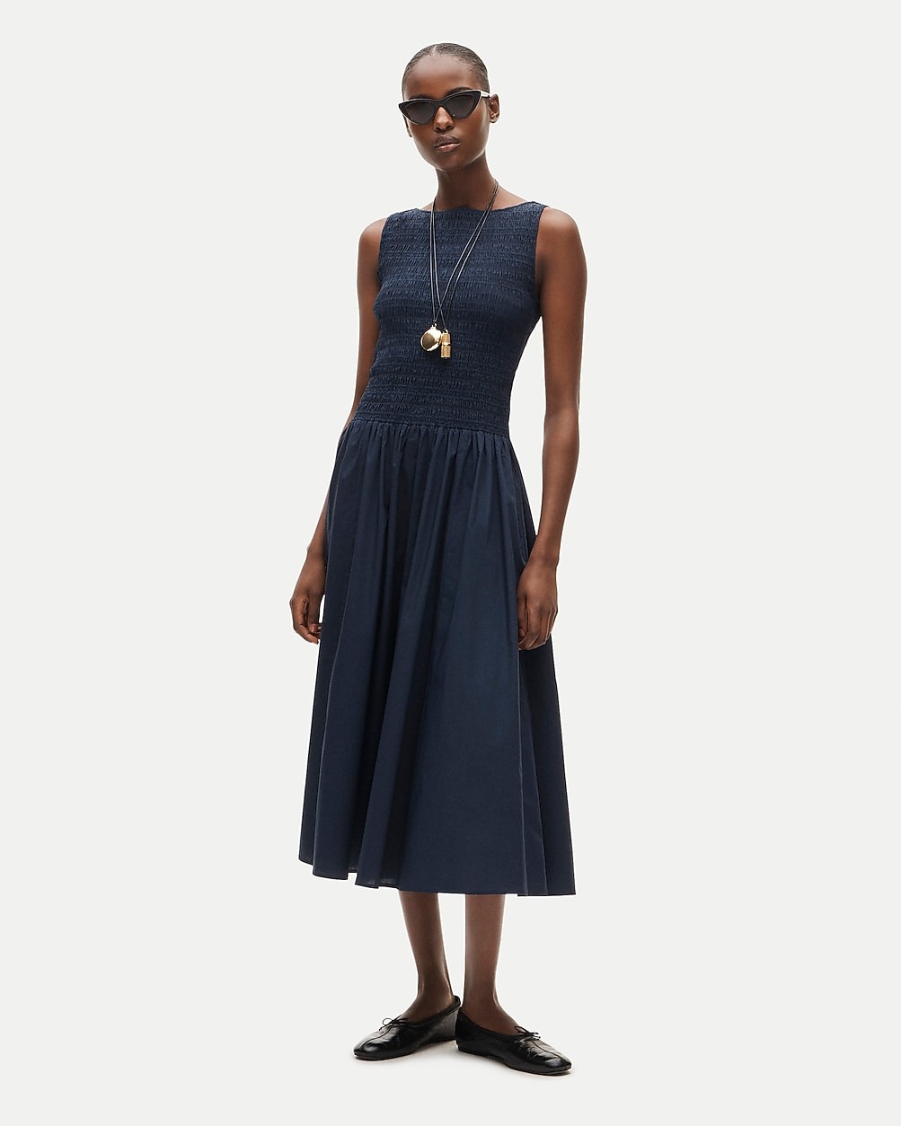 Lina smocked midi dress | J. Crew US