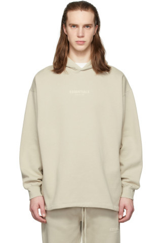 Beige Relaxed Hoodie | SSENSE
