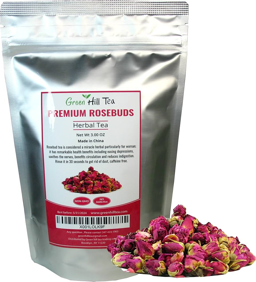 Greenhilltea Premium Dried Rose Buds Rosebud Flower Herb Loose Leaf Tea Fragrant Natural Healthy ... | Amazon (US)