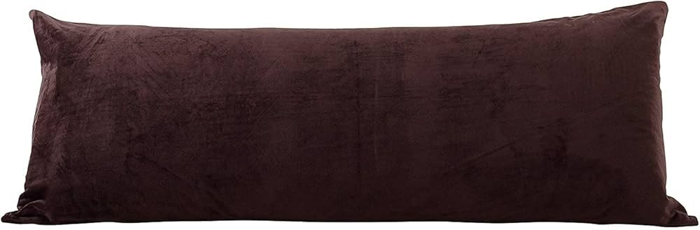 EVOLIVE Soft Micromink, Faux Fur, Faux Suede, Faux Velvet Body Pillow Cover 21"x54" Replacement w... | Amazon (US)