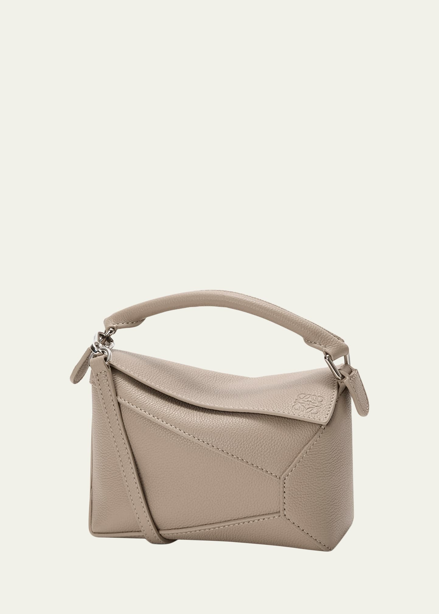 Loewe Puzzle Edge Mini Top-Handle Bag in Grain Leather | Bergdorf Goodman