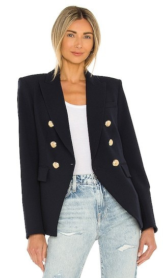 Veronica Beard Miller Dickey Jacket in Navy. - size 6 | Revolve Clothing (Global)