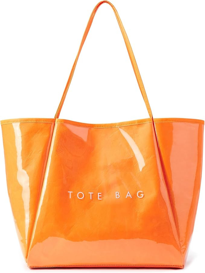 KALIDI PVC Tote Women Weekender Bag Large Shopper Handbag Oversize Shoulder Travel Purse | Amazon (US)