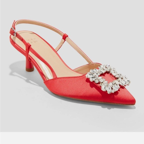 Annette Satin Slingback Heels with Memory Foam Insole - A New
Day red new | Poshmark