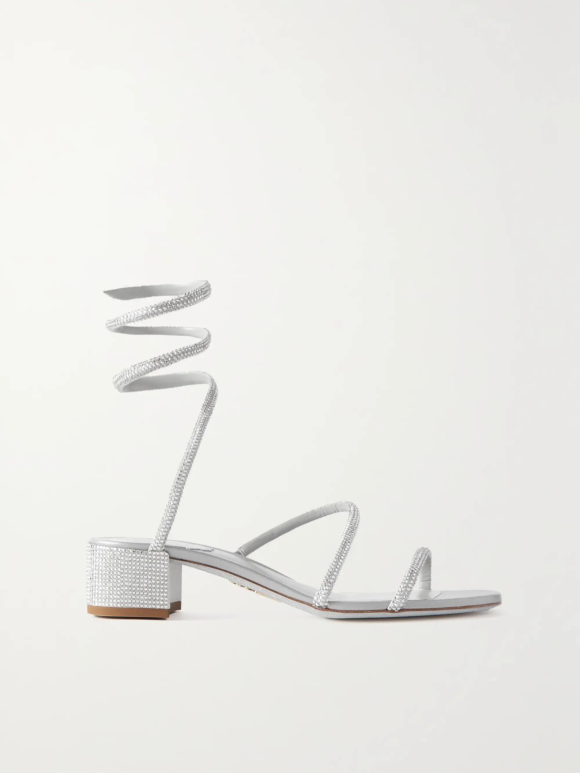 Cleo crystal-embellished satin sandals | NET-A-PORTER (US)
