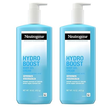 Neutrogena Hydro Boost Body Gel Cream, Hydrating Body Lotion with Hyaluronic Acid for Sensitive S... | Amazon (US)