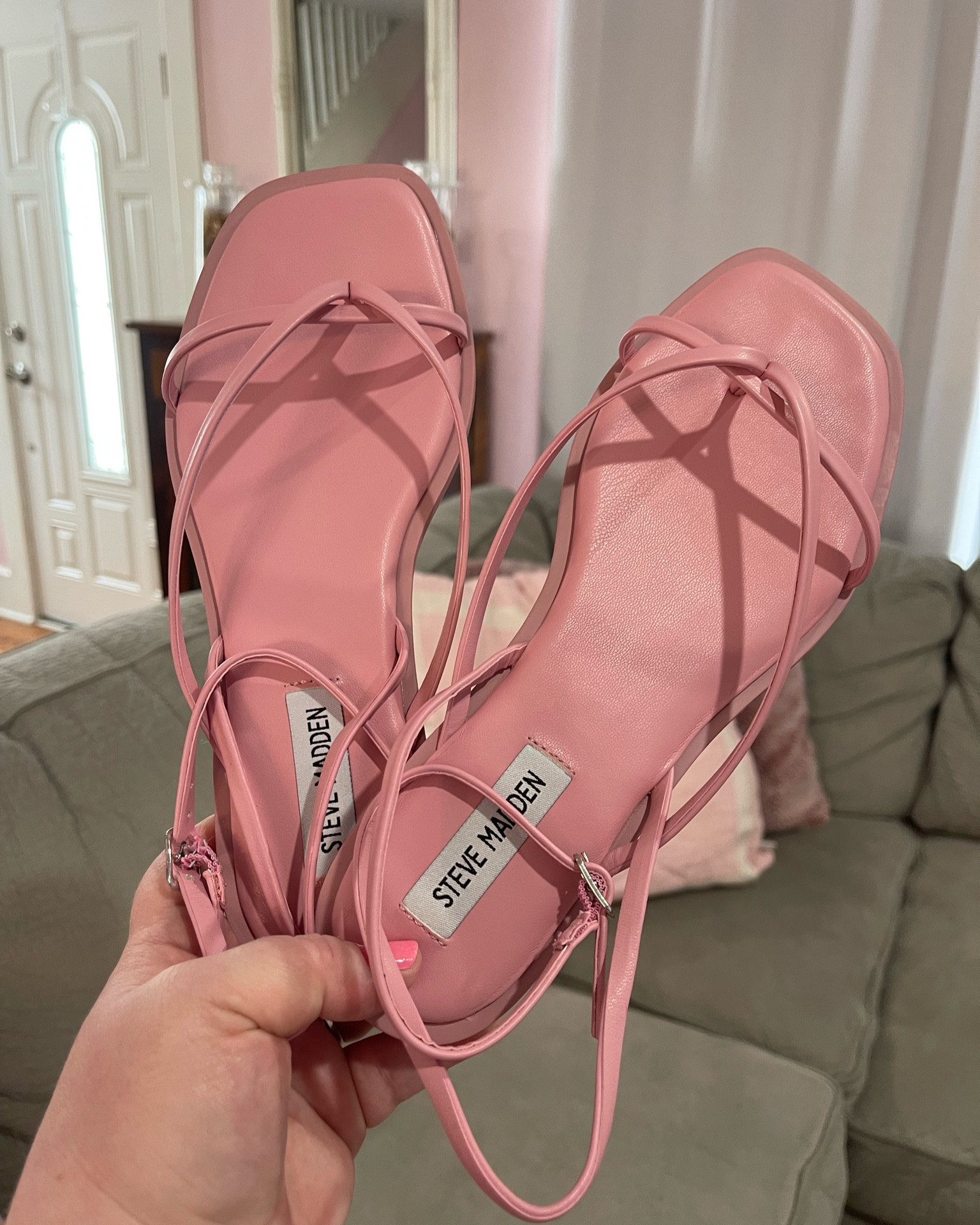 STEVE MADDEN AGREE SANDAL from DSW:

The straps have moderate stretch and the clasp has an elastic panel for extra room through the ankle. The sole also has some cushioning. Not as secure or supportive of a fit as the other two styles, but it’s a feminine and pretty barely-there sandal. On sale for $59 from $75. @stevemadden @dsw 


#LTKcurves #LTKshoecrush #LTKsalealert