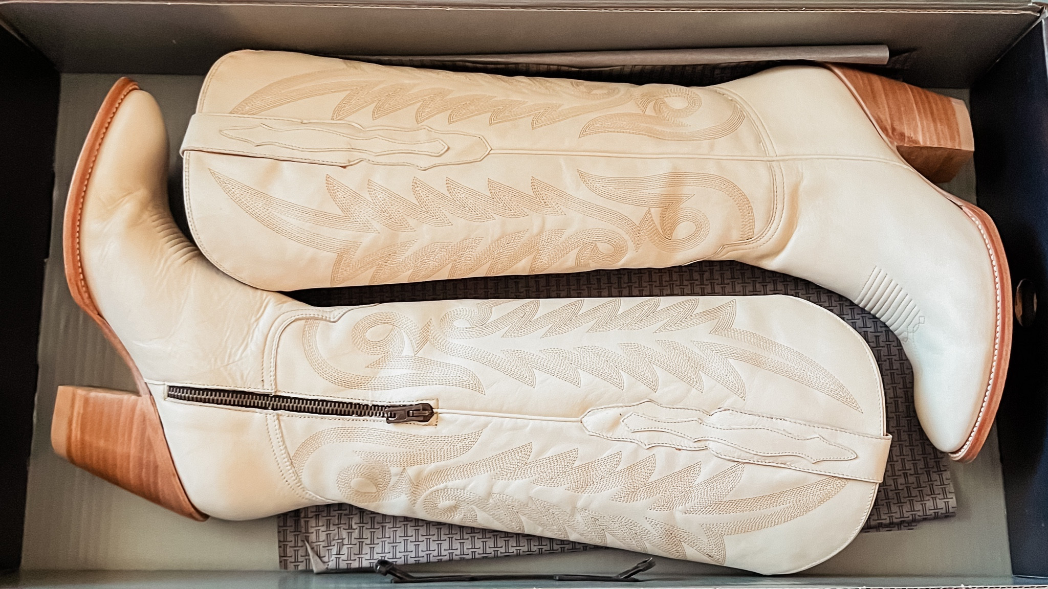 Lucchese tall cream boots runs TTS 

#LTKshoecrush #LTKGiftGuide #LTKstyletip