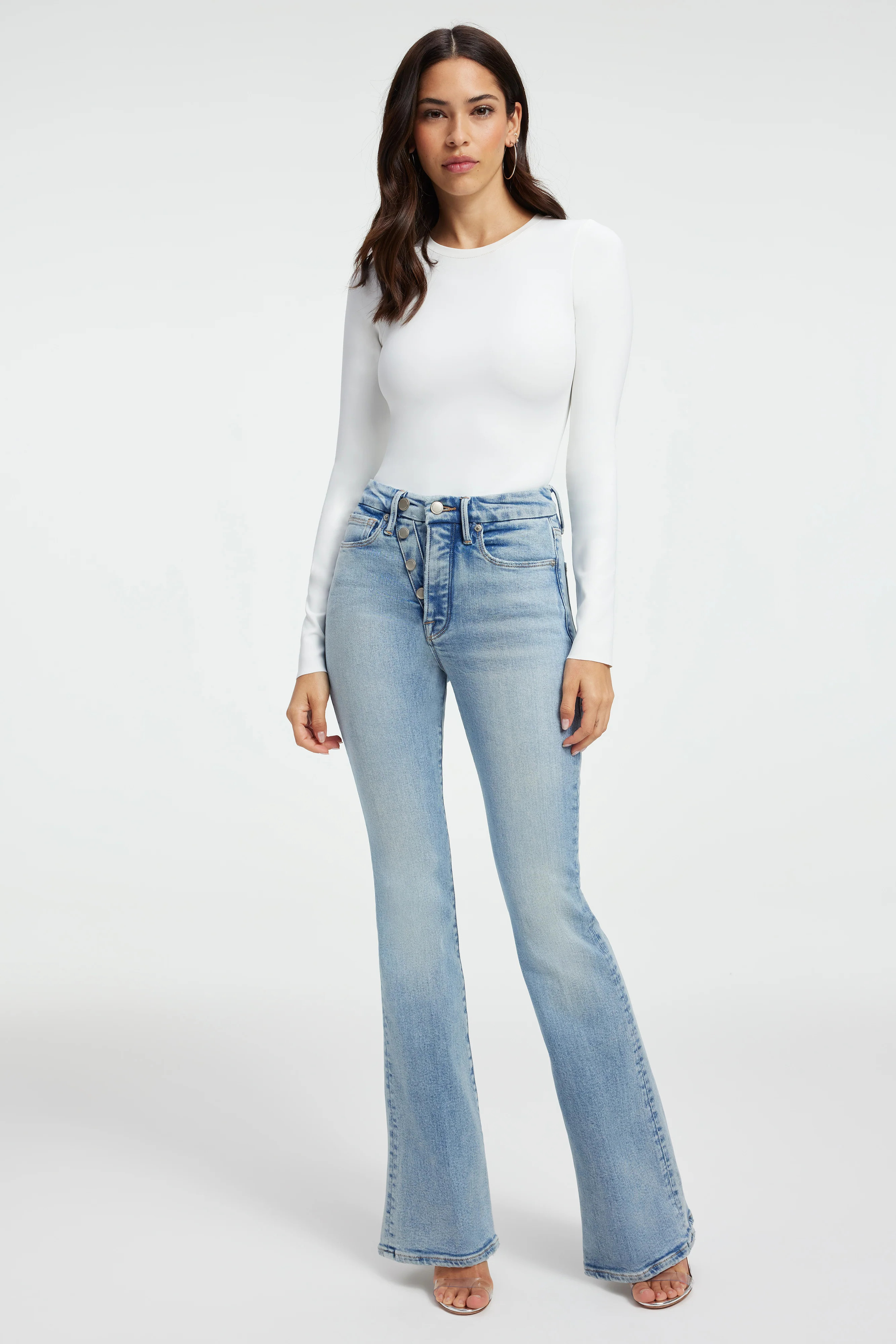 GOOD CLASSIC SLIM BOOTCUT SUPER COMPRESSION JEANS | Good American