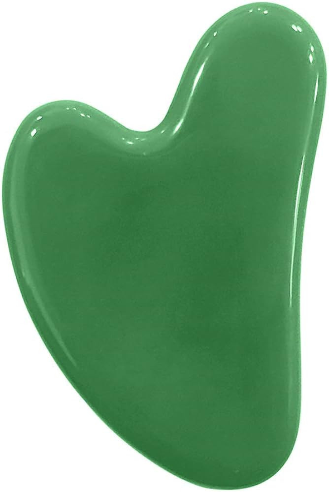 Large Gua Sha Heart Natural Jade Stone for Face to Lift, Decrease Puffiness and Tighten | Amazon (US)