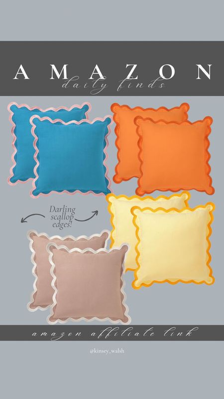 So many fun scallop pillow options! Amazon pillows! 

#LTKfindsunder100 #LTKhome #LTKfindsunder50