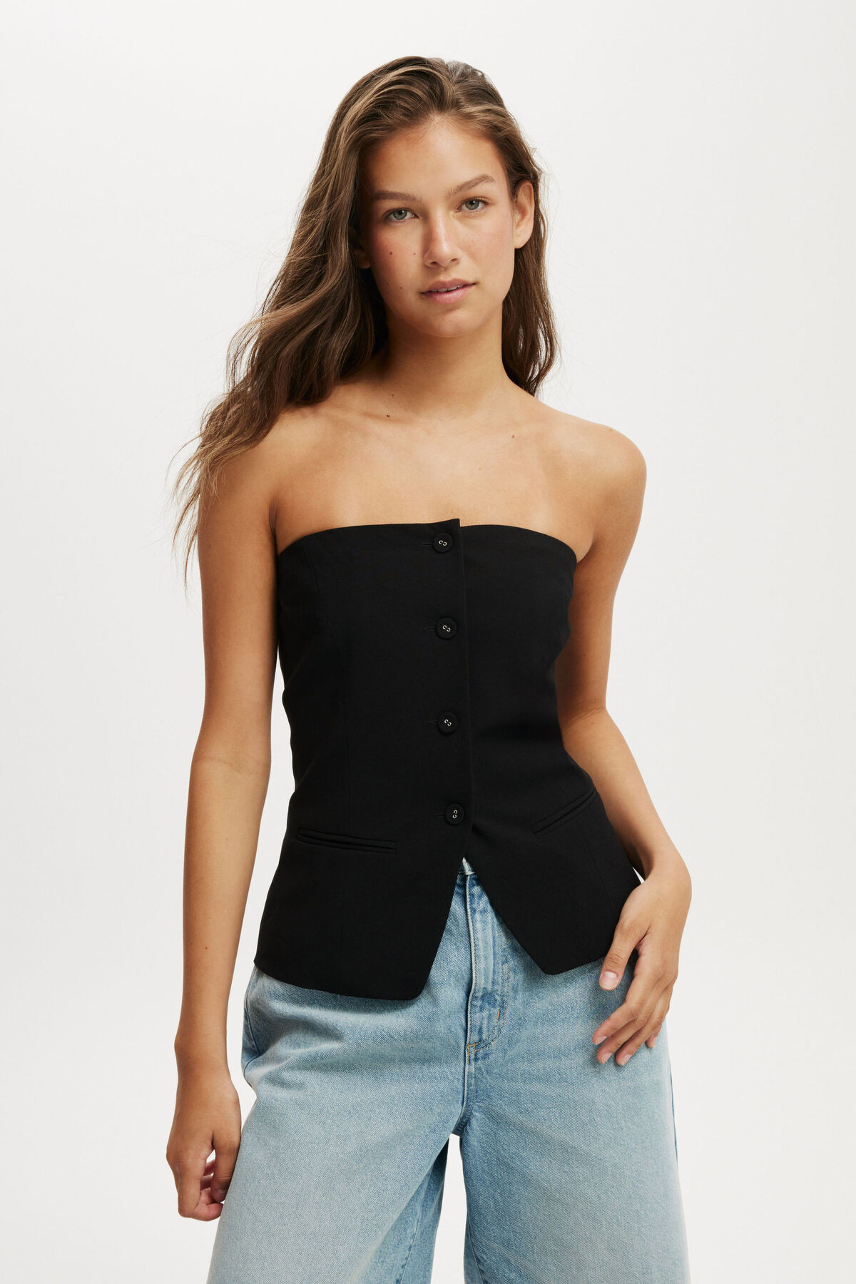 Luis Strapless Suiting Vest | Cotton On (UK)