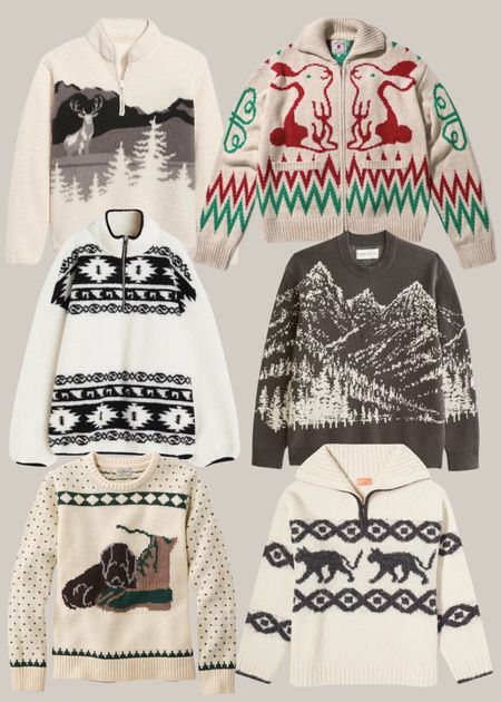 some fun graphic sweaters I’m loving for this fall & winter

mountain aesthetic, outdoorsy, trending, christmas, holiday, knitwear, quarter zip, zip up 

#LTKSeasonal #LTKHoliday #LTKGiftGuide
