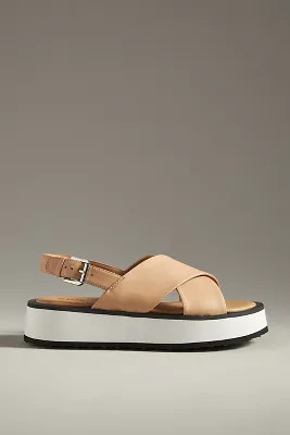Maeve Cross-Strap Platform Sandals | Anthropologie (US)
