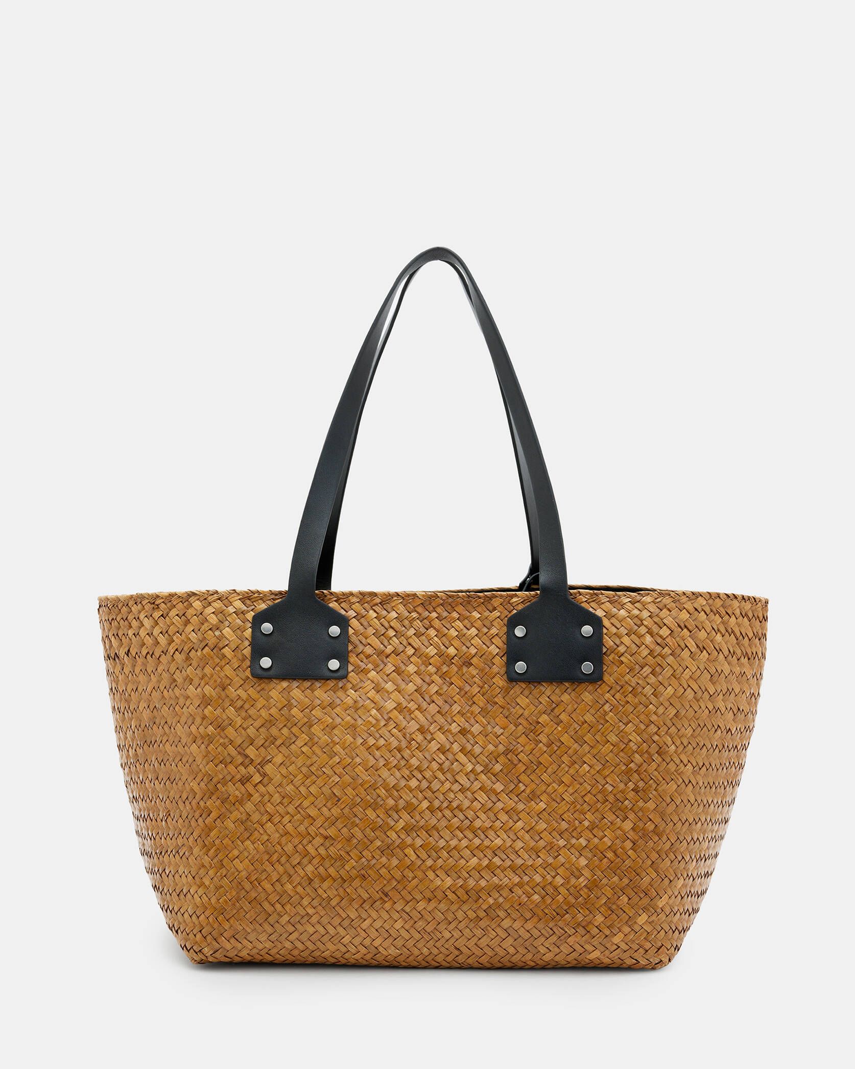 Mosley Straw Tote Bag ALMOND BEIGE | ALLSAINTS US | AllSaints US