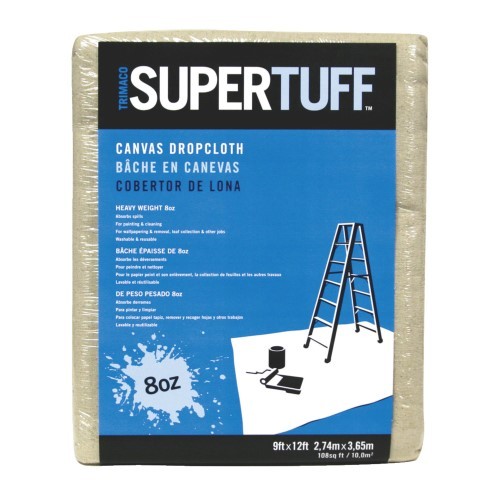 NIB TRIMACO SUPERTUFF 58901 9X12FT 8OZ COTTON DROPCLOTH AUTH DEALER | Jet.com