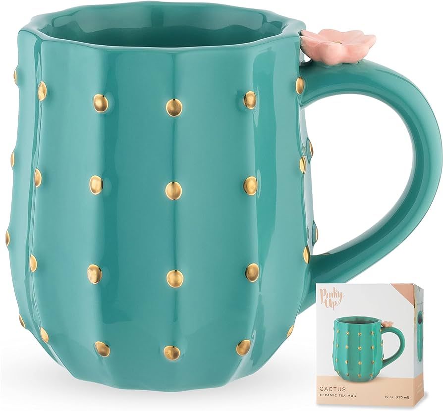 Pinky Up Cactus Mug, Tea Cup, Cactus coffee cup, Ceramic Mug, Coffee & Tea Accessories, Cute Succ... | Amazon (US)