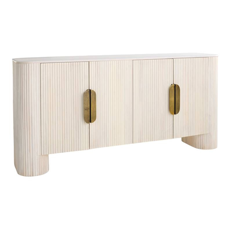 Mila Sideboard, White Ash Finish, Wood, sold by At Home | At Home