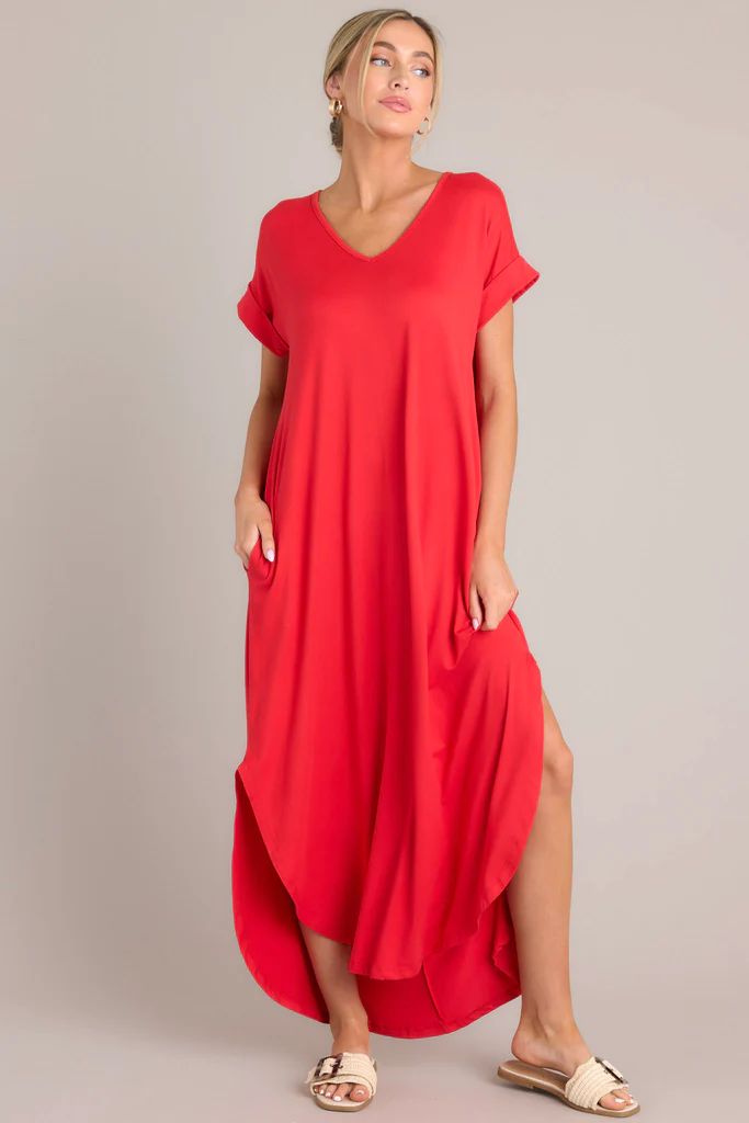 Always The Same Thing Red Maxi Dress | Red Dress