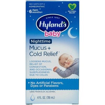 Children's Hylands Baby Nighttime Mucus & Cold Relief Syrup - 4 fl oz | Target