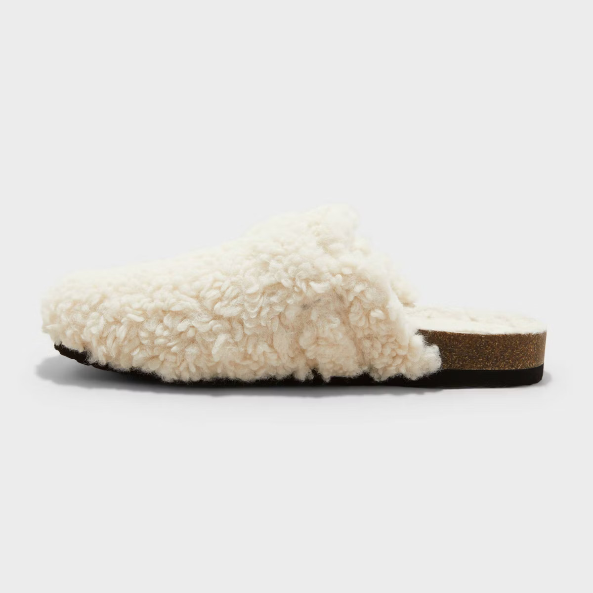 Women's Nyla Faux Shearling Clog Slippers - Auden™ Ivory 9 | Target