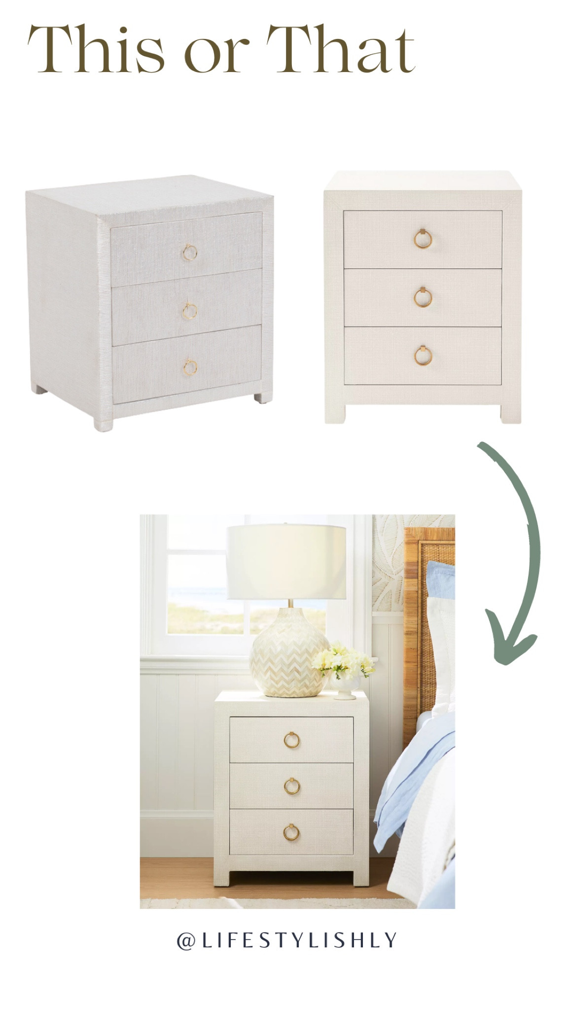 Coastal raffia side tables at all price points 