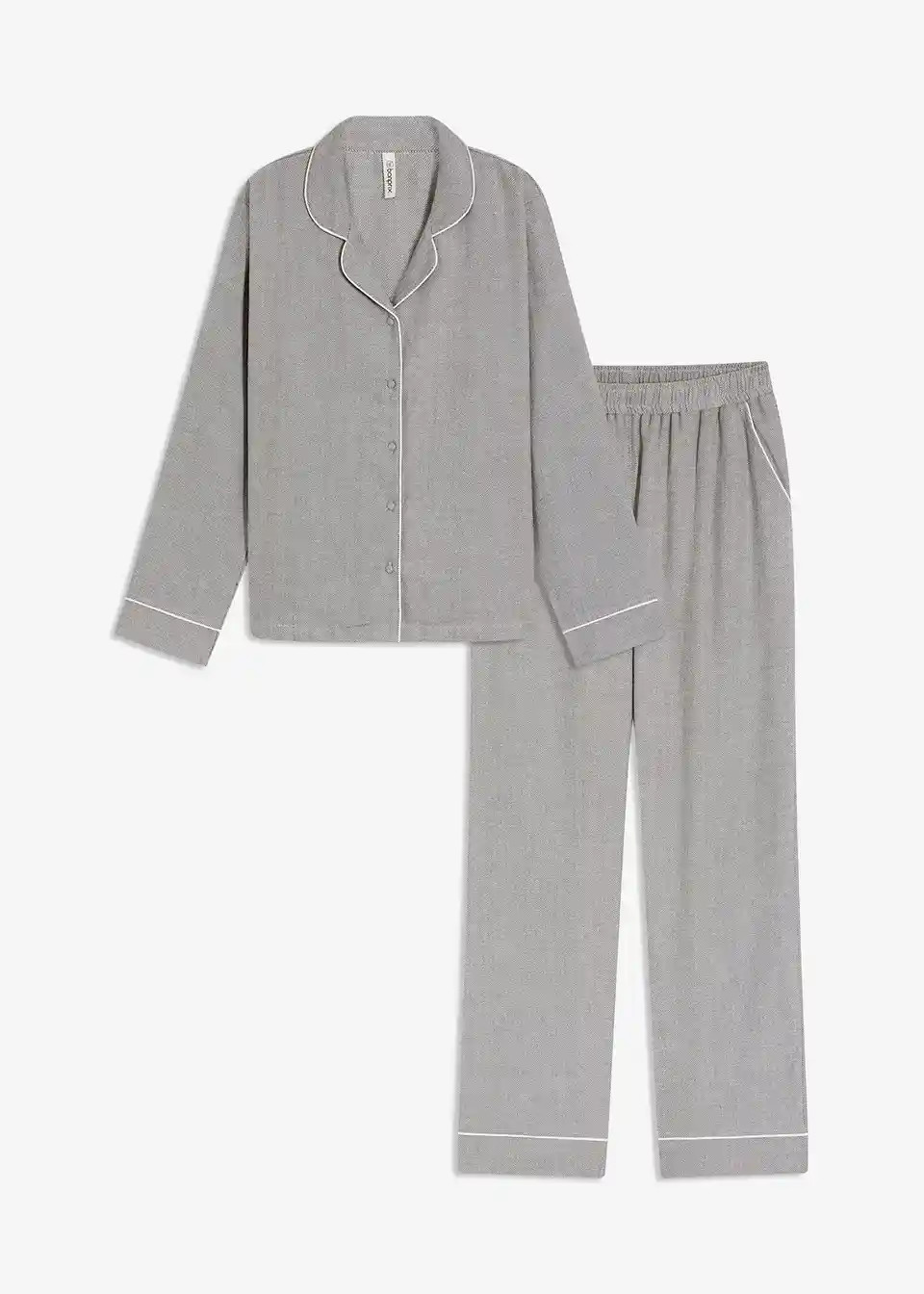 Gewebter Flanell Pyjama mit Fischgrätmuster | Bonprix DE